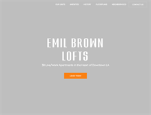 Tablet Screenshot of emilbrownlofts.com